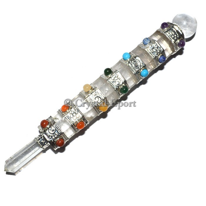 Seven Chakra Wands Crystal Quartz Meditation Chakra Healing Wands