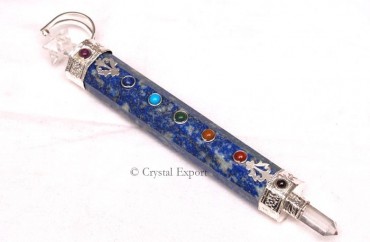 Lapis Lazuli Chakra Healing Wand with Crystal Merkaba Chakra Healing