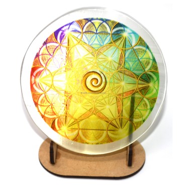 Selenite Coaster With Spiral Center